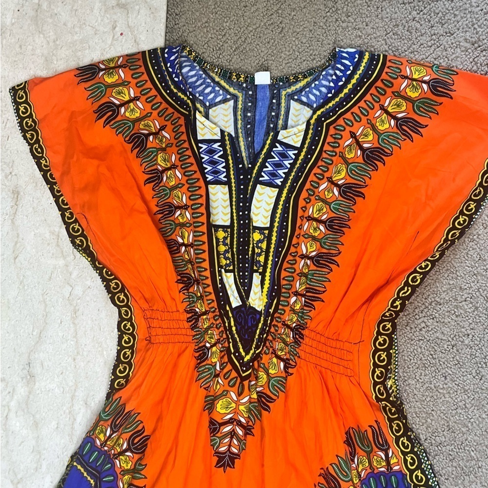 Traditional African Dashiki Print Top/Dress - Picture 4 of 10